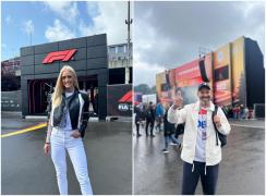 Iuliana Pepene şi Nicolai Tand au ajuns în Belgia, unde se bucură live de experienţa Formula 1