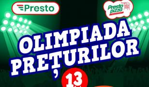 (P) Olimpiada Prețurilor, o campanie marca Presto. Pe durata verii, pizza costă numai 13 lei!
