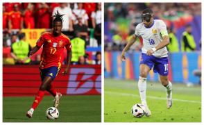 Spania lui Nico Williams şi Franţa lui Mbappe se înfruntă în prima semifinală Euro 2024