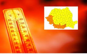 9 judeţe şi Capitala intră mâine sub cod portocaliu de caniculă. Temperaturile resimţite vor depăşi 40 de grade la umbră