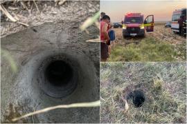 Un copil de 2 ani a căzut sub ochii bunicului într-un puţ de irigare de trei metri, în Teleorman. Pompierii au reuşit să-l salveze
