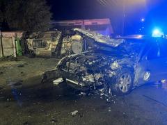Scene de groază la ieșirea din Tulcea: două mașini s-au făcut praf. Opt persoane au fost implicate în accident