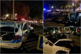 Maşină a Poliţiei care transporta un bărbat la arest, acroşată de un şofer de 23 de ani în Satu Mare. Doi agenţi au fost răniţi