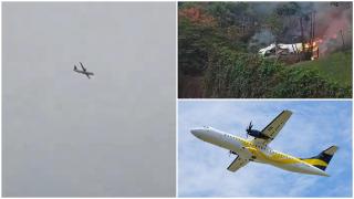 Un avion cu zeci de pasageri la bord s-a prăbușit în Brazilia. Imagini dramatice cu aeronava ATR în picaj