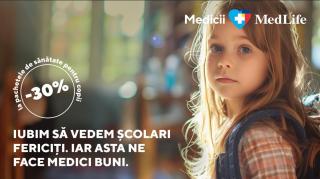 Stare de bine și imunitate de fier, cu pachetele de sănătate pentru copii de la MedLife. Discount 30%