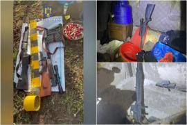 Arsenal, descoperit în locuinţele mai multor bărbaţi din Galaţi. Printre arme, puşti de vânătoare şi zeci de cartuşe