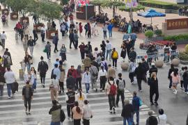 stradă aglomerată din China