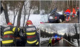 Accident grav în judeţul Suceava. Un bărbat a murit, după ce un microbuz cu şapte persoane s-a răsturnat la Ciumârna
