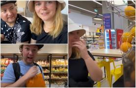 Doi americani, uimiți de ce au văzut într-un supermarket din România: "Mă întreb dacă și alte magazine au asta"