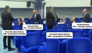 Scandal la CJ Brăila între un membru PSD și un liberal: "Zât să-i spui lui mă-ta, porcule"
