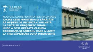 FACIAS cere sancțiuni și reformă reală în sistemul medical, după moartea unei tinere externate „sănătoasă”