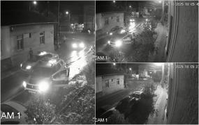 Momentul când un şofer băut şi fără permis intră în patru maşini parcate. Era urmărit de poliţiştii arădeni
