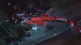 Un elicopter medical s-a prăbuşit pe o autostradă din SUA. Trei răniţi în stare critică