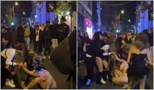 Scandal la o petrecere de Halloween în Cluj: mai multe tinere s-au bătut în plină stradă