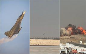 Avion de luptă indian prăbușit la un show aerian din Dubai. Pilotul a murit