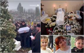 Un tată ucrainean îşi leagănă fiul pentru ultima dată. Şi-a pierdut întreaga familie în atacul din Ternopil