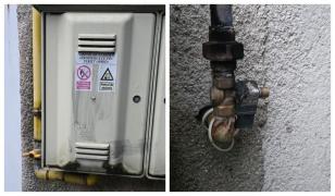 Incendiu la o conductă de gaz pe o clădire din Piatra-Neamț. Pompierii au intervenit de urgență