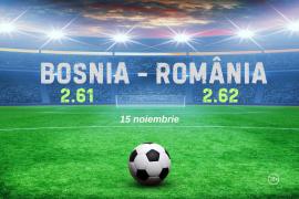 (P) România și Bosnia au aceeași cotă la victorie în meciul de pe 15 noiembrie