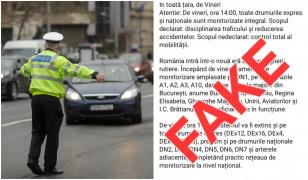 Noul sistem pentru siguranța rutieră a devenit subiect de fake news. MAI: Nu e vorba de Big Brother