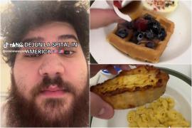 Un român arată ce mâncare a primit într-un spital din SUA