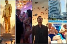 Donald Trump a publicat imagini realizate cu AI despre fantezia lui cu Fâşia Gaza, transformată într-o destinaţie de lux