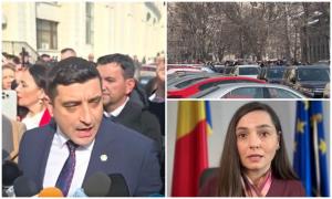 Membrii AUR şi POT, în frunte cu George Simion şi Anamaria Gavrilă, merg la Parchetul General după ce Călin Georgescu a fost ridicat din trafic