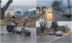 Moped spulberat pe DN 73, între Cristian și Brașov. Un bărbat și-a pierdut viața după impactul teribil