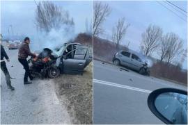 Hunedoara: Tânăr de 25 de ani, decedat după ce a intrat cu maşina într-un stâlp de pe marginea şoselei