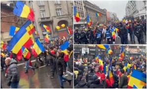 Protest organizat de AUR, astăzi, în Piața Universității