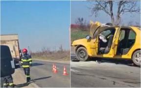 Impact fatal între o mașină și un camion pe DN 4, în Călărași. Un bărbat a murit pe loc, alte trei persoane au fost rănite