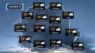 Vremea de mâine 22 martie. Sunt aşteptate ploi, însă temperaturile vor rămâne în continuare ridicate pentru această perioadă