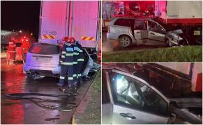 Tânăr de 18 ani, mort în Iași după ce s-a înfipt cu mașina sub un TIR