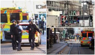 Masini de politie la locul atentatului