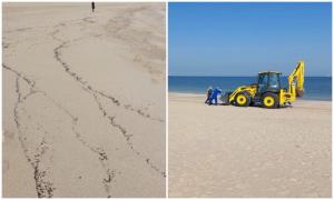 Poluare pe plaja din Eforie