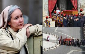 Procesiunea de mutare a sicriului Papei Francisc