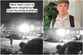 Momentul în care un adolescent îşi salvează vecina dintr-un incendiu devastator. Aştepta o comandă când a auzit ţipete
