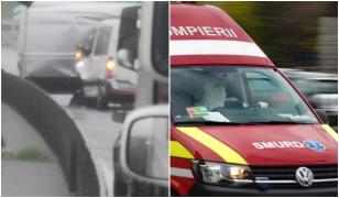 Accident cu 11 victime, în care au fost implicate trei autovehicule, în Arad. Planul Roşu de intervenţie, activat