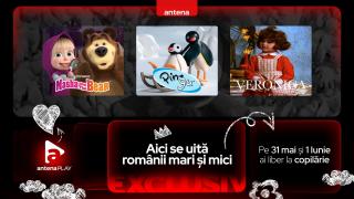 În weekend-ul de 1 iunie, AntenaPLAY oferă tot conținutul dedicat copiilor, la liber. Cele mai frumoase desene animate şi filme pentru copii se văd gratuit în AntenaPLAY