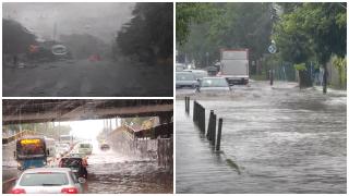 Inundaţii pe mai multe bulevarde din Bucureşti după codul galben. În câteva ore, ploile au "înecat" Capitala