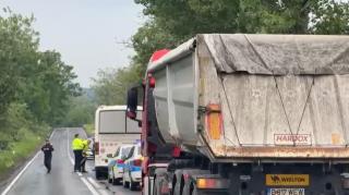 Accident în Tulcea - imagini de la faţa locului