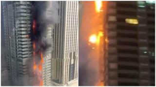 Incendiu masiv în Dubai. Un zgârie-nori de 67 de etaje a fost înghiţit de flăcări. 4.000 de persoane, evacuate