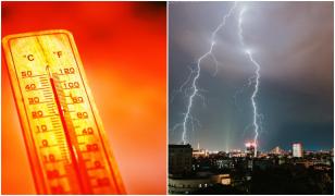 Cod portocaliu de furtuni în 12 judeţe şi caniculă în mare parte din ţară. Weekend cu temperaturi tropicale