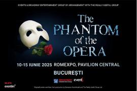 Spectacolul "The Phantom of The Opera" se joacă marţi, 10 iunie, la Romexpo, în Bucureşti
