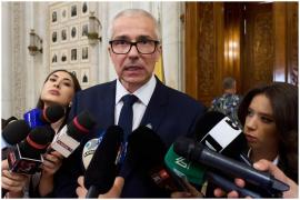 Radu Marinescu, în timpul unor declarații de presă, după ce a fost propus pentru funcția de ministru al Justiției. 23 iunie 2025