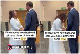 Gafă la nuntă: a rostit numele fostei iubite