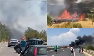 Tragedie în drum spre Thassos. 3 morţi după ce un TIR a intrat cu 100 km/h în 2 maşini, la bariera de taxare