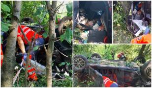 Doi soţi au murit, după ce au căzut cu maşina într-o râpă, în Iaşi