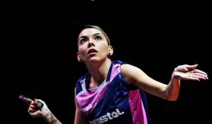 Bernadette Szocs, în timpul unui meci