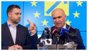 Ciprian Ciucu şi Ilie Bolojan, la o conferinţă de presă