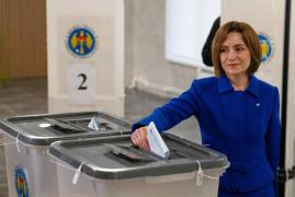 Rezultate alegeri Moldova. Partidul Maiei Sandu va obține majoritatea. PAS - 50,16%, Blocul Patriotic - 24,19%